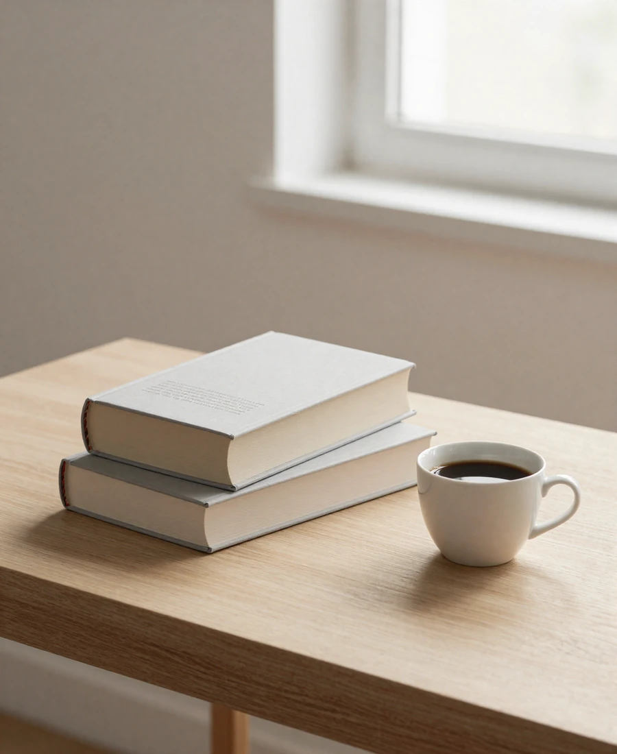 Stacked books and coffee - the bookstore walk format for a discreet niche dating site meetup