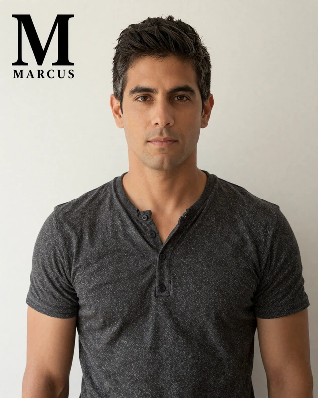 Marcus, a confident member of the small penis dating community, in an editorial portrait