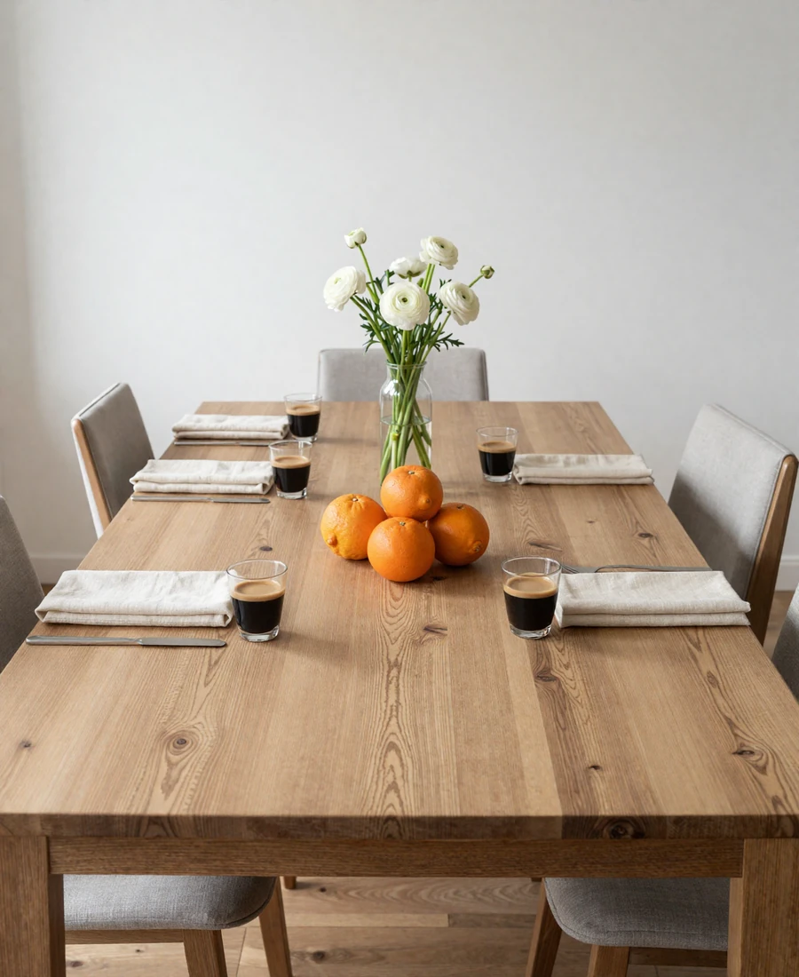 Empty brunch table set for a small Club event in Miami - a low-pressure verified community meetup